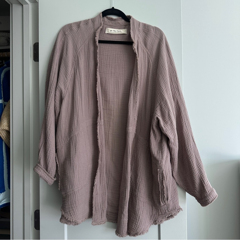 Free People gauze button down